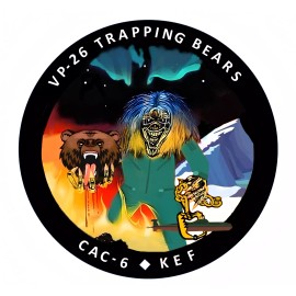 VP-26 BEARTRAP STICKER P-3 ASW VP PATROL SQUADRON KEFLAVIK, ICELAND IRON MAIDEN