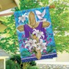 Briarwood Lane Easter Lily Cross Holiday House Flag 28" x