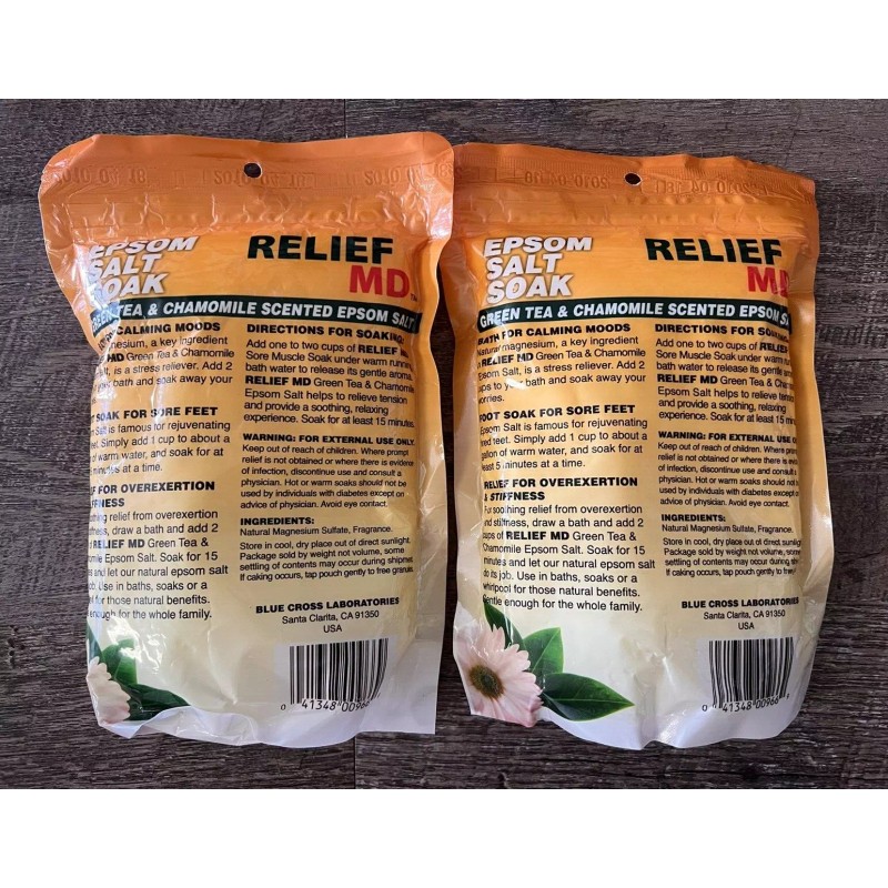 Blue Cross Laboratories Relief MD Epsom Salt Green Tea &