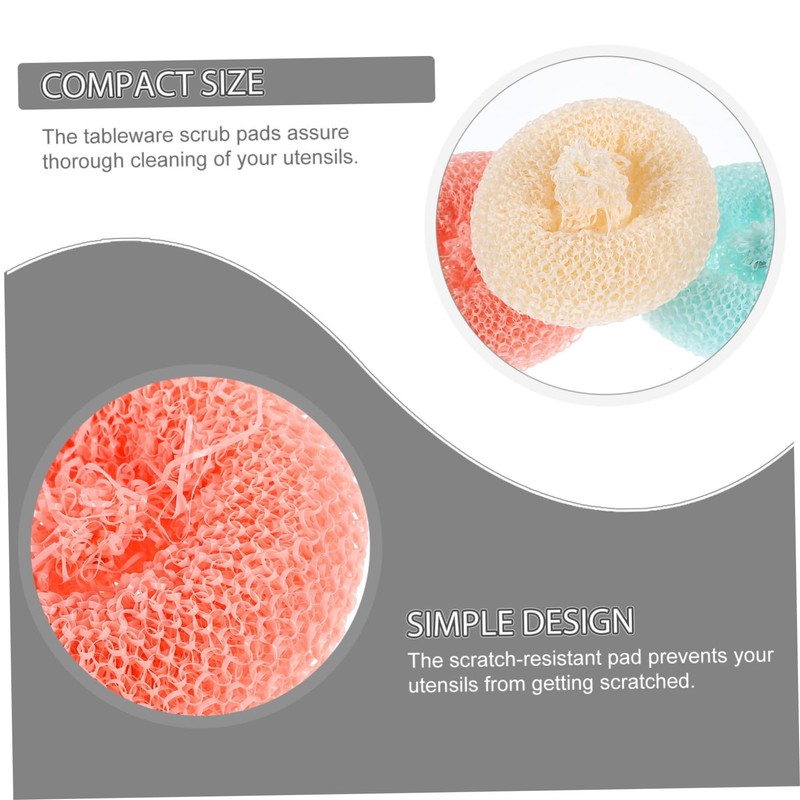 CIYODO 10pcs Dish Scrubbers Scrubber for Dishes Reusable Scouring Pads
