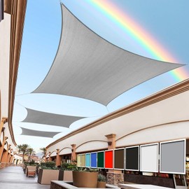 Royal Shade 10' x 20' Grey Rectangle Square Sun Shade Sail Order to Make RTAPR1420 Canopy, UPF50+ 95% UV Blockage, 200GSM Commercial Standard Heavy Duty, 3 Years Warranty (We Make Custom Size)