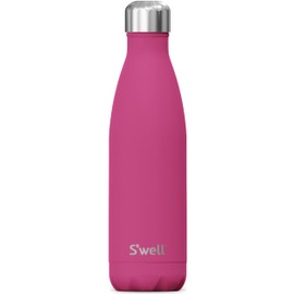 S'well Stainless Steel Water Bottle, 17oz, Azalea Pink, Triple Layered Vacuum Insulated Containers Keeps Drinks Cold for 36 Hours and Hot for 18, BPA Free, Perfect for On the Go