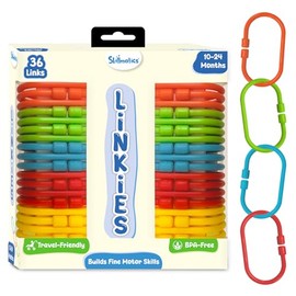 Skillmatics Connectable Learning Link Toy for Toddlers – Fun & Educational Snap-Together Activity, Bead Maze Toys for Babies, Fine Motor Skill, Early Learning, Gift for Ages 10–24 Months, 36 Links