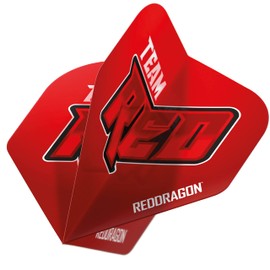 RED DRAGON Hardcore XT Team Red Dart Flights (4 Sets Per Pack)