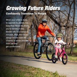 Strider 14x Easy-Ride Pedal Kit - Transform 14x Balance Bike into Pedal Bike - For Kids 4 to 7 Years - Easy Assembly & Adjustments
