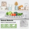 Stone Dish Drying Mat for Kitchen Counter,24"(L)×16"(W) Collapsible Fast-Drying Diatomaceous