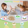 Humerry Spelling Games with 30 Double-Sided Flash Cards, 100Pcs Wooden