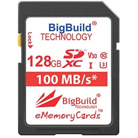eMemoryCards 128GB Ultra Fast U3 SDXC 100MB/s Memory Card Compatible with Panasonic Lumix DMC G7EB K, G7MEB K, G80MEB K, GX80KEBK Camera
