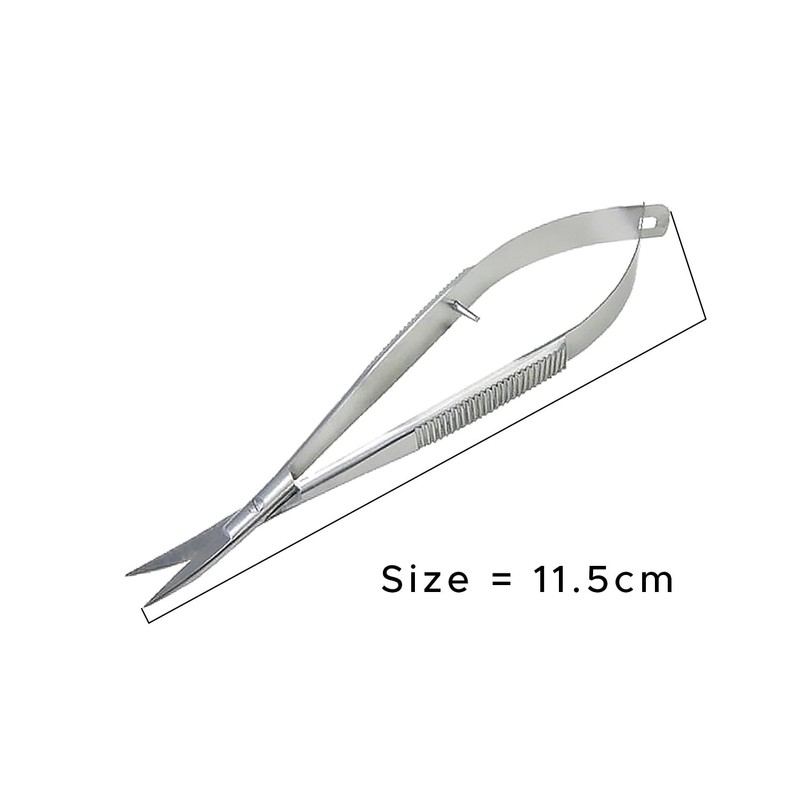 SANDBROS 4-1/2" Iris Scissors with Spring (Curved Blade)