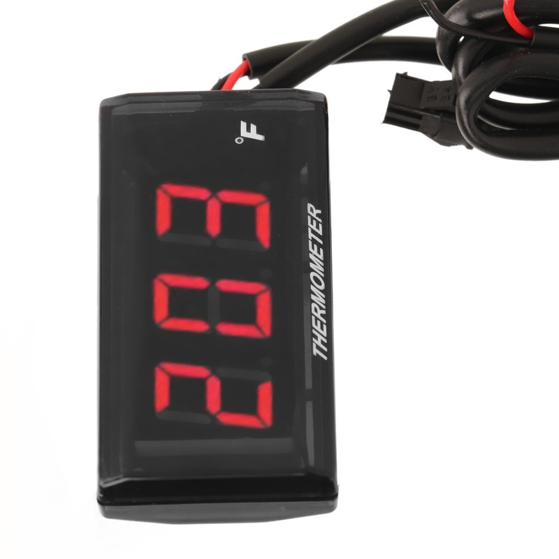 Motorcycle Digital Water Temperature Gauge Ultra Thin DC 12V LCD