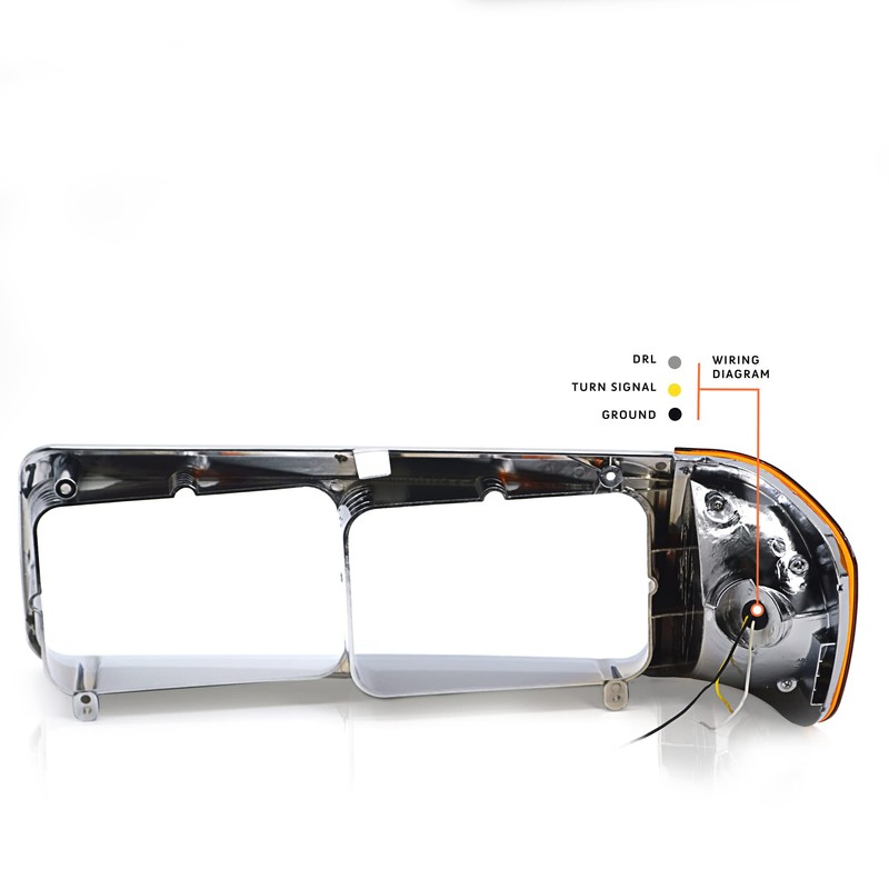 Torque Headlight Bezel Passenger Right Side Replacement for 1989-2002 Freightliner