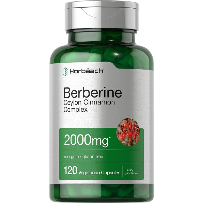 Horbäach Berberine Plus Ceylon Cinnamon 2000 mg | 120 Capsules