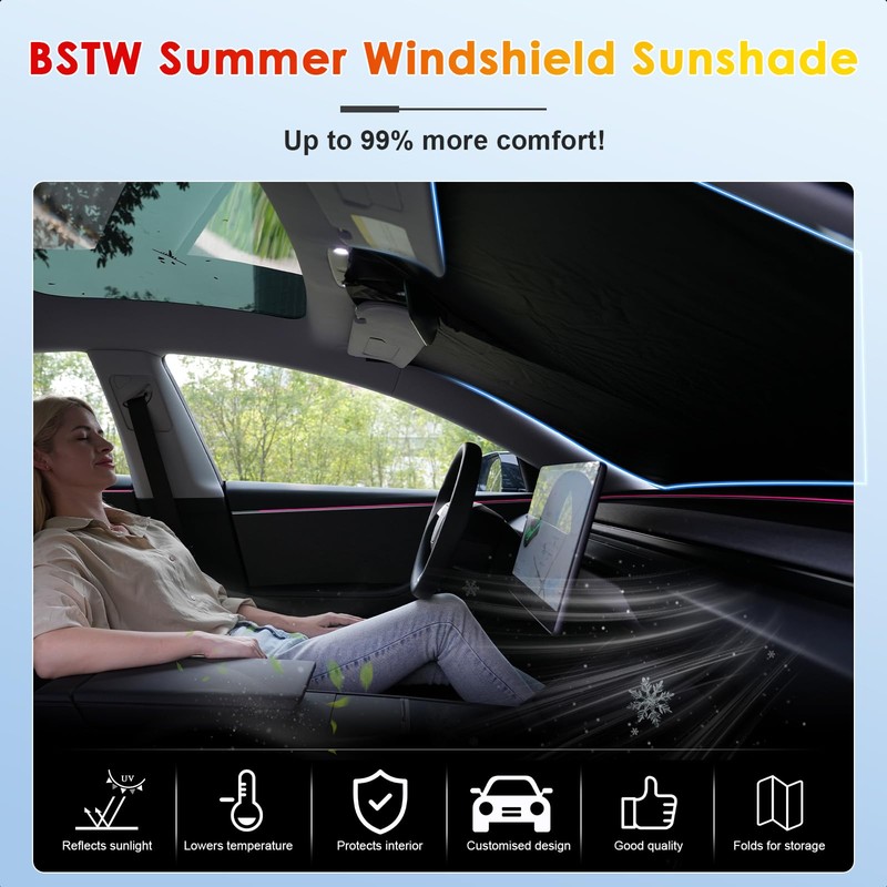 BSTW Car Sun Shade for Kia Stonic (2018-2025) - Foldable