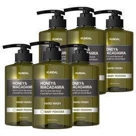 Kundal Honey & Macadamia Clean & Pure Hand Wash Baby Powder, 258ml, 6 pcs / 쿤달 허니 앤 마카다미아 클린 앤 퓨어 핸드워시 베이비파우더, 258ml, 6개