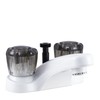 Dura Faucet DF-PL720S-WT RV Bathroom Faucet with Smoked Acrylic Knobs