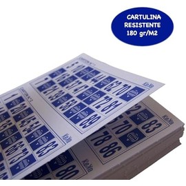 KEKA 120 Cajas para Bingo Tradicional, 90 Bolas (Azul)