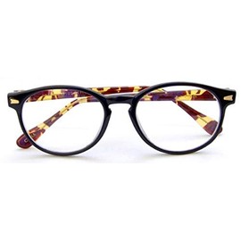 IB The Actor BIFOCAL Unisex Round Reading Glasses, Readers for Men and Women, Black and Tortoise +1.50
