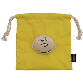 Nakajima Corporation Peanuts Boa Face Drawstring Charlie Brown Yellow 177551-22