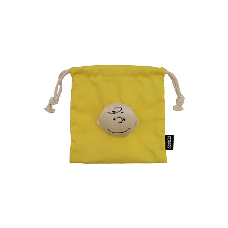 Nakajima Corporation Peanuts Boa Face Drawstring Charlie Brown Yellow 177551-22