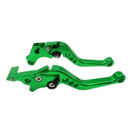 Green CNC 6 Position Shorty Brake Clutch Lever for Kawasaki ZX1400 / ZX14R / ZZR1400 2006-2015 06 07 08 09 10 11 12 13 14 15