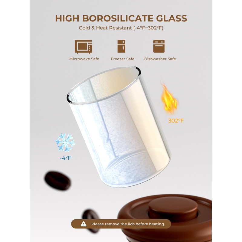Tourdeus Glass Coffee Bean Jar – Pop Top Air Tight