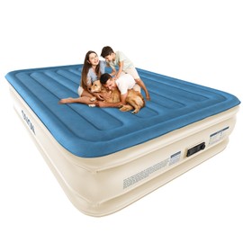 DIVON Air Mattress Queen with Built in Pump,18'' Raised Self Inflatable Mattress,Foldable Blow Up Mattress in 3 Mins,Portable Air Bed for Camping,Travel&Floor,Queen Size Air Matress for Adults,660lbs