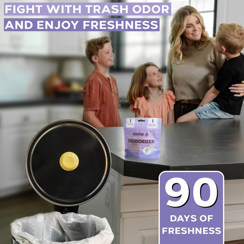 Odopur Scented Charcoal Odor Deodorizer with Reusable Casing, Lavender