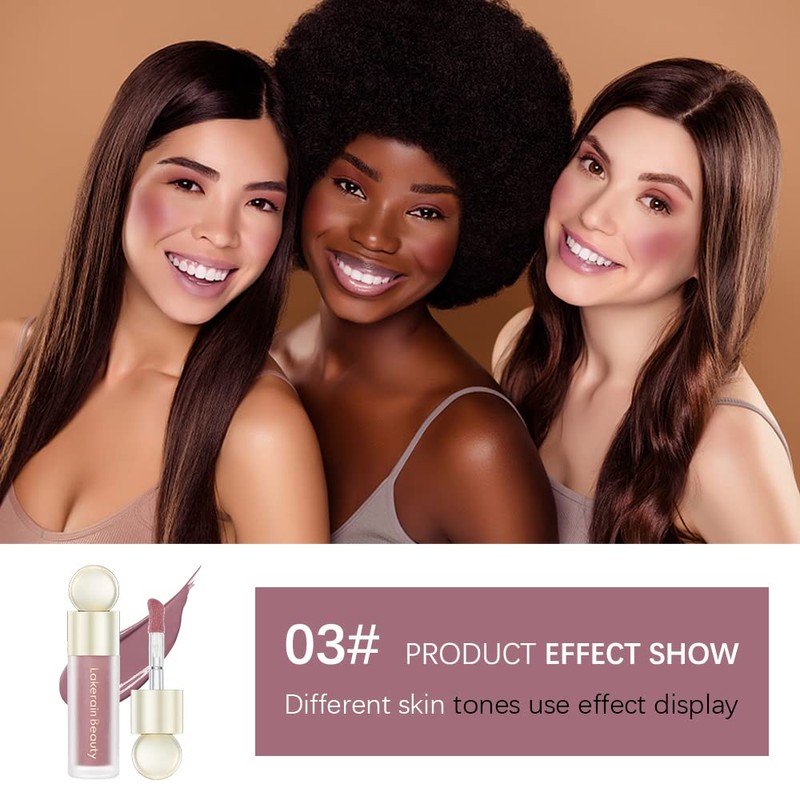Liquid Blushes, Lightweight Breathable Feel Liquid Blush for Cheeks, Natural