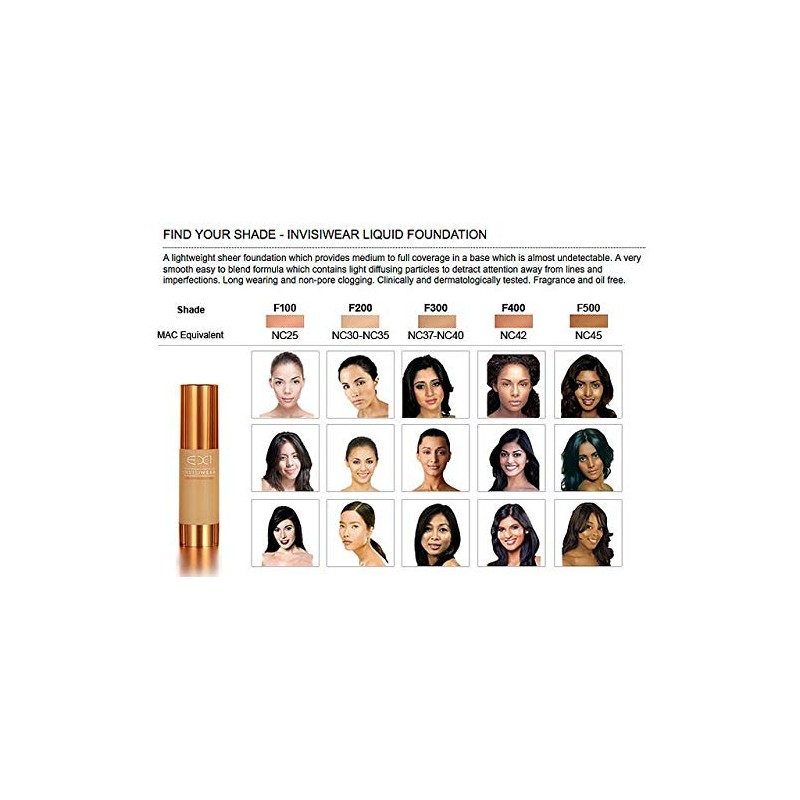 EX1 Cosmetics Invisiwear Liquid Foundation (4.0)