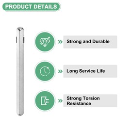 M METERXITY 1-Pack Door Knob Spindle, 5 x 0.3 Inch/ 120 x 8 mm Iron Square Spindle Replacement Door Handle Parts for Most Mortise Type Door Knobs, Door Lock Replacement Parts [Silver Tone]