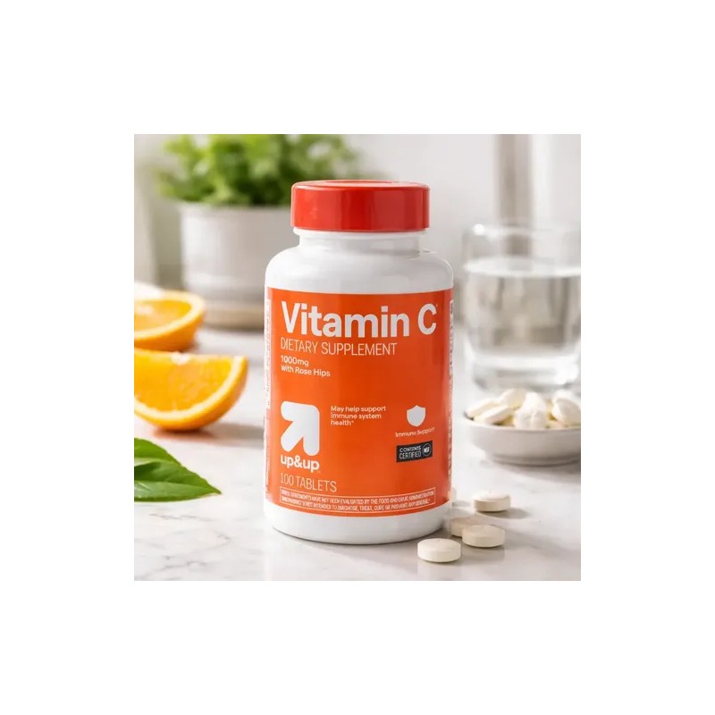 Vitamina Suplemento 100 Tabletas 1000 Libre Gluten Vegano