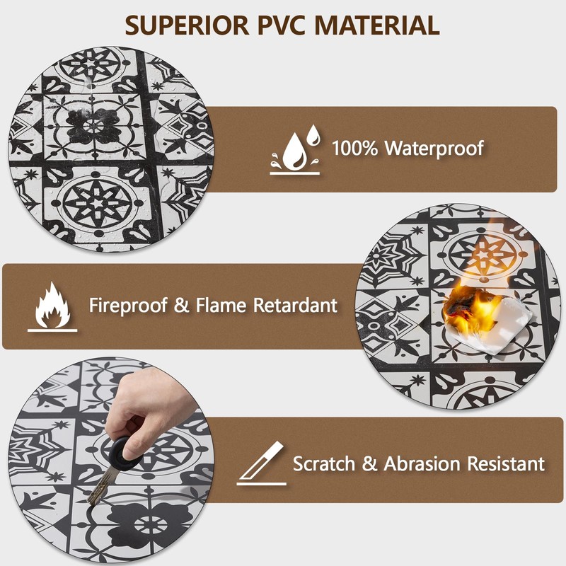 ACCOR HOME Peel and Stick Floor Tile, 40-Pack 12" x