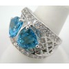 Victoria Wieck 4.72ct Swiss Blue Topaz & White Topaz Sterling