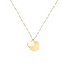 Elli Women's Pea Chain Necklace Plate Circle Duo Brushed in