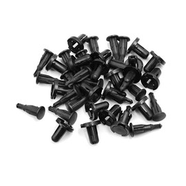 REPAIROCK 10pcs 10mm Hole Black Car Fender Bumper Plastic Rivet Push Pin Clips Auto Replacement Parts