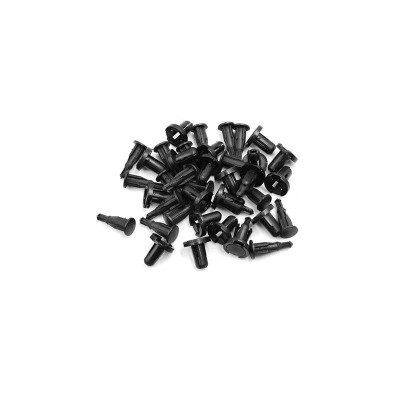 REPAIROCK 10pcs 10mm Hole Black Car Fender Bumper Plastic Rivet