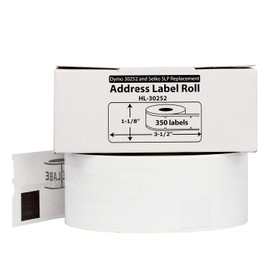 HOUSELABELS Compatible DYMO 30252 Address Labels (1-1/8" x 3-1/2") with Removable Adhesive, Compatible with DYMO LW 450, 4XL, Rollo & Zebra Desktop Printers, 12 Rolls /4200 Labels