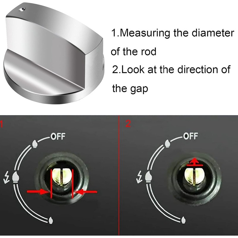 Rotary Knob Cooker 6mm Gas Stove Knobs Metal Universal Oven