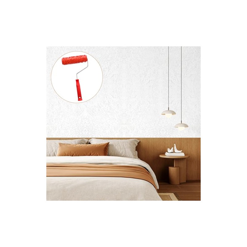 2 Pcs Texture Roller 7'' Drywall Texture Roller Decoration Textured