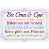 Blechwaren Fabrik Braunschweig Kulthänger Tin Sign "Bei Oma und Opa