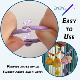 MAEXUS® Book Binding Rings 30 mm, Pack of 60 Book Rings Key Rings Book Ring, Office Supplies and Stationery Binder Rings, Multicoloured Key Rings for Craft Projects, 10 Colours