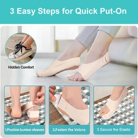 JYXNU 2x Alluce Valgo Correttore, Divaricatore Alluce Valgo, Tessuto Sottile Divaricatore, Tutore Alluce Valgo Si Adatta Alla Forma del Piede Unisex per Sneakers Scarpe Basse Tacco Alto, Color Pelle