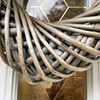 Wicker Love Heart Wreath 30cm Antique Wash Grey Woven Wood
