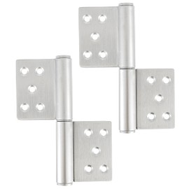 Pack of 2 Stainless Steel Door Hinge Heavy Duty Door Hinge Garden Gate Hinge 360 Degree Opening Angle 132 x 100 x 18 mm Folding Hinges for Indoor and Outdoor Doors Bedroom Window Cabinet Animal House