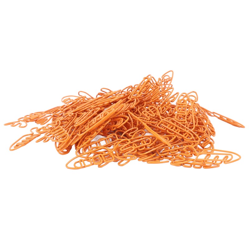 100Pcs Carrot Paper Clips Carrot Shape Strong Metal Anti Slip