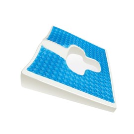 VIPWIN Bed Sore Cushion for Butt, T Shaped Opening Triangular Slope Design, Breathe Freely Fiber Bedsore Pressure Relief Pillow, Anti Decubitus Cushion for Elderly, Bedridden, Disabled (Blue)