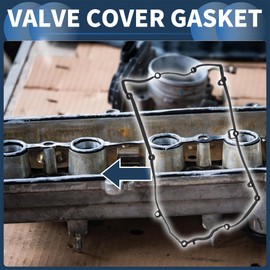 INFINAUTO Valve Cover Gasket, Cylinder Head Valve Seal Gasket with Spark Plug Gasket No.11127582400 for MINI CLUBMAN (R55) 1.6T JCW N18B16C Black, 1 Set