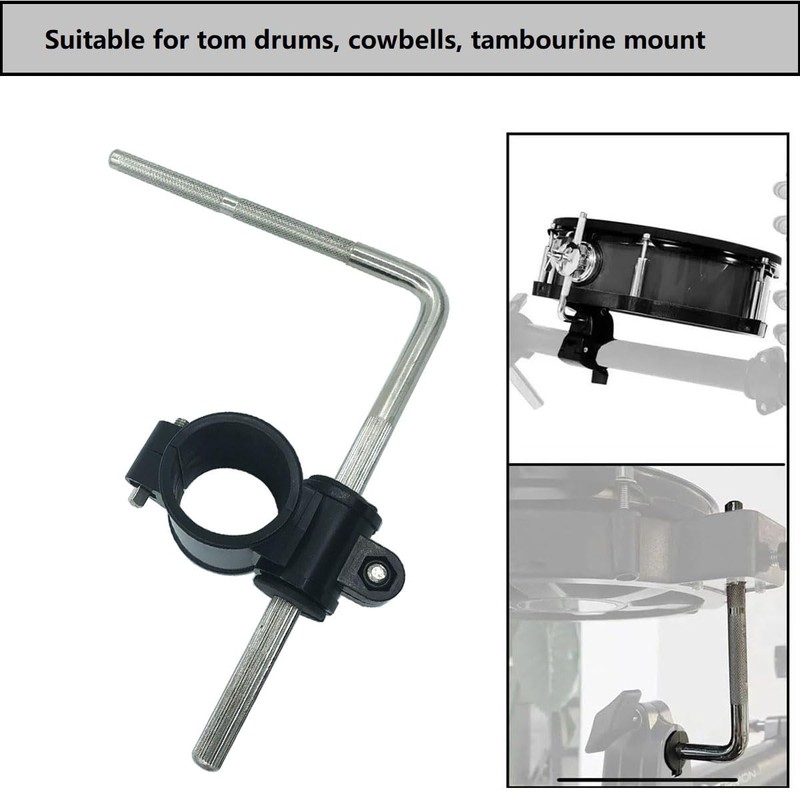 TUOREN Electronic Drum Rack Mounting Clamp with 8.5mm-10mm L-Rod, 1.45inch