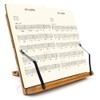 wishacc Bamboo Book Stand, Adjustable Book Holder Tray and Page