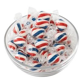 Patriotic Red, White & Blue Peppermints – 344 Individually Wrapped Mints (4 lbs) – Classic Twist Candy for 4th of July, Memorial Day, Parades, Parties & Events